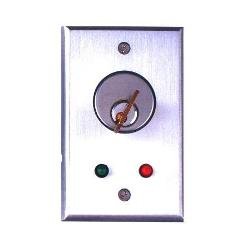 1100/7212 Camden Flush Mount Key Switch, SPST Momentary, N/O C/W 1 Red and 1 Green 12V LED