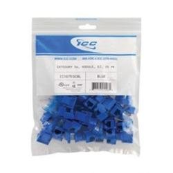 IC107E5CBL CAT 5e, EZ, 25 PK Modular Connector, Blue