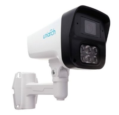 Uniview 3MP Long-Range 24/7 Color Dual Light NDAA-Compliant Weatherproof Bullet IP Security Camera with a 4mm Fixed Lens and a Built-In Microphone