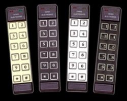 KTP-102-BN Thinline 2x6 Keypad Intended for Mullion Mount Applications- Brass