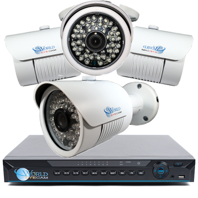 Complete 4 Bullet Camera 1080P HD-CVI Security System