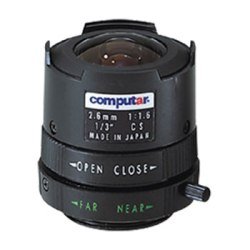 CML26-MI Computar 1/3" 2.6mm f1.6 Monofocal Manual Iris CS-Mount Lens