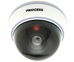 Fake Dummy Dome Security camera with Blinking LED - WHITE