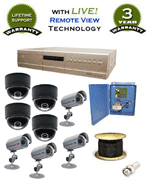*EASY SETUP* Complete 8 Color Infrared Sony CCD Cameras AccuDome WYCM-45DVH & WEC-480/WAVC-785 8-...