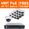 16 CH 4K NVR & 16 x 4 Megapixel HD IR Mini Dome Kit With 1TB Hard Drive Pre-installed for Busines...